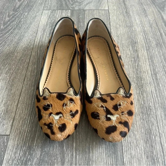 Charlotte Olympia
Kitty Cat-Embroidered Calf Hair Slipper, Leopard - Picture 3 of 8